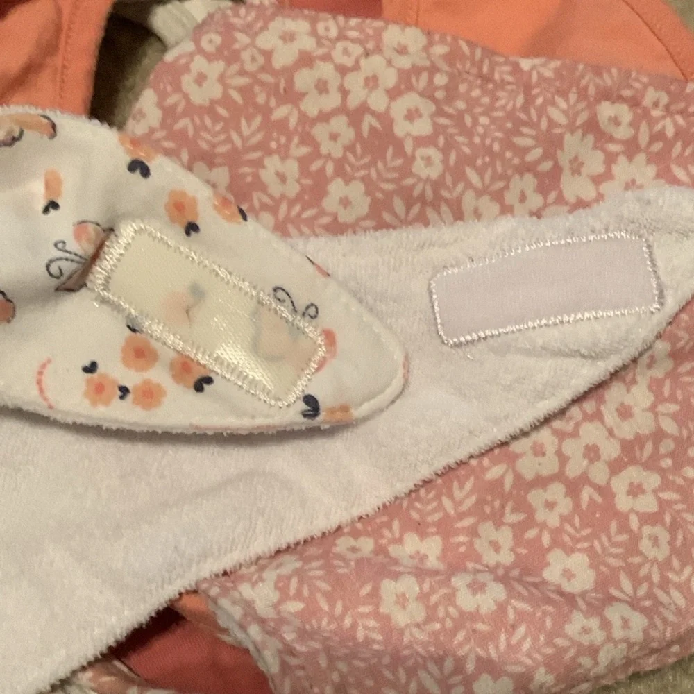 Handkerchief Bibs Other Baby Bibs Lot Carter’s Ava Olivia Pink White Butterflies